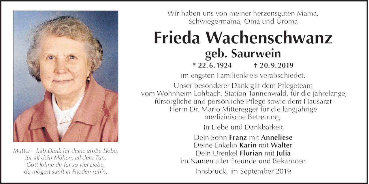 Frieda  Wachenschwanz Bild