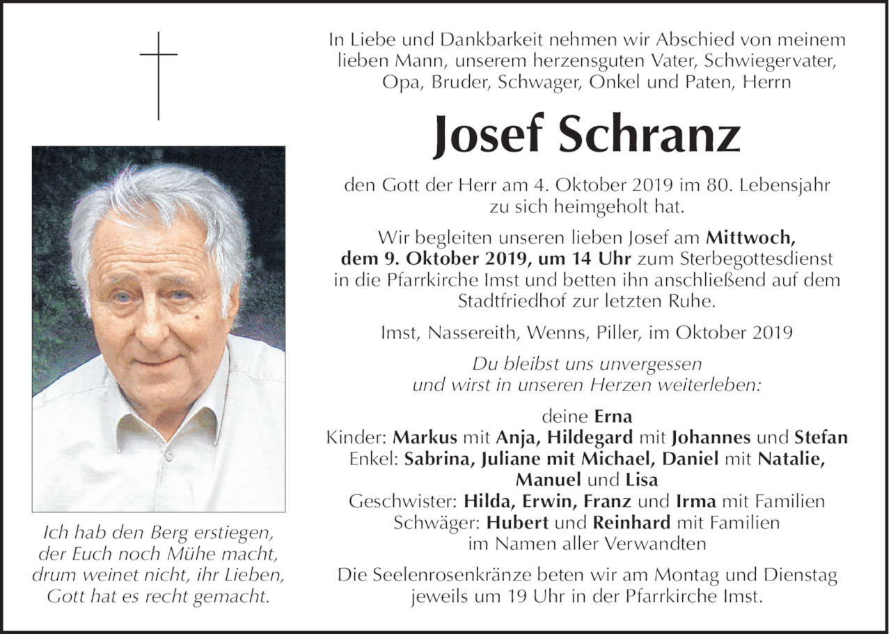 Josef Schranz Bild