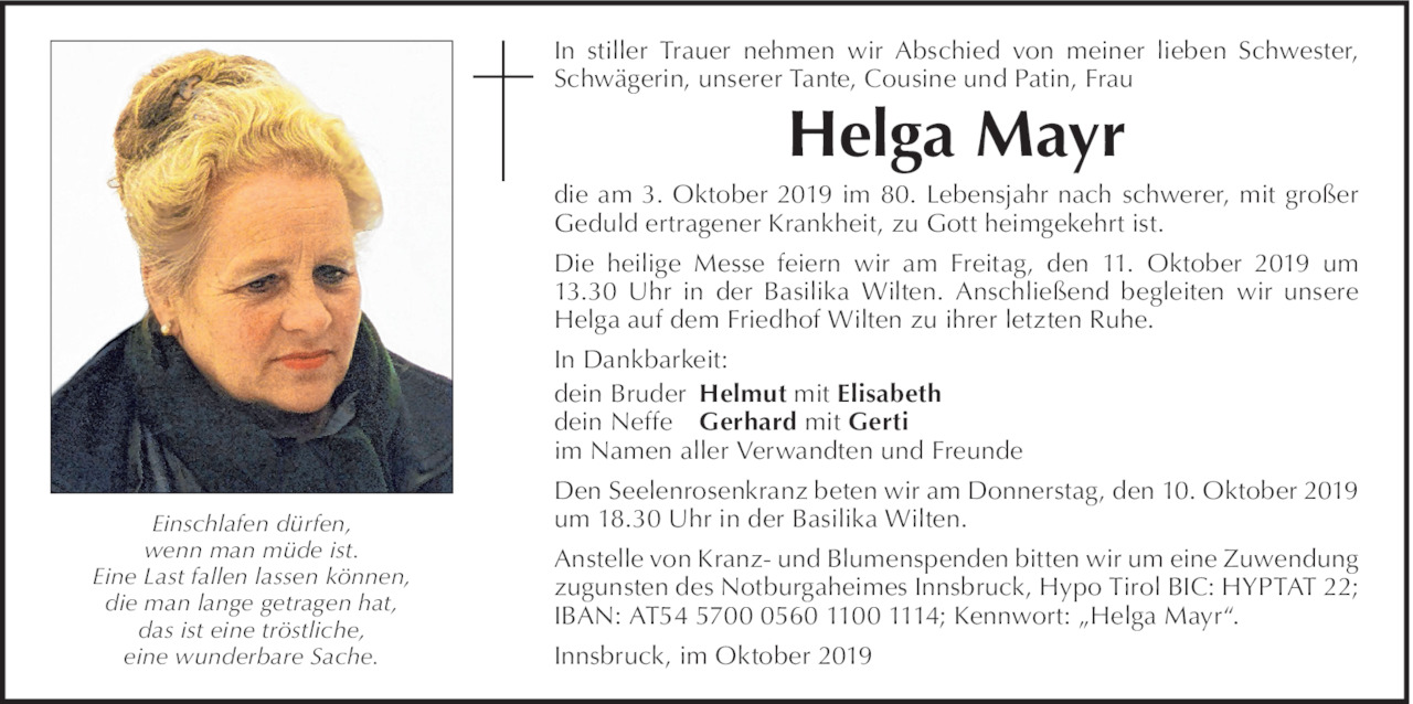 Helga Mayr Bild
