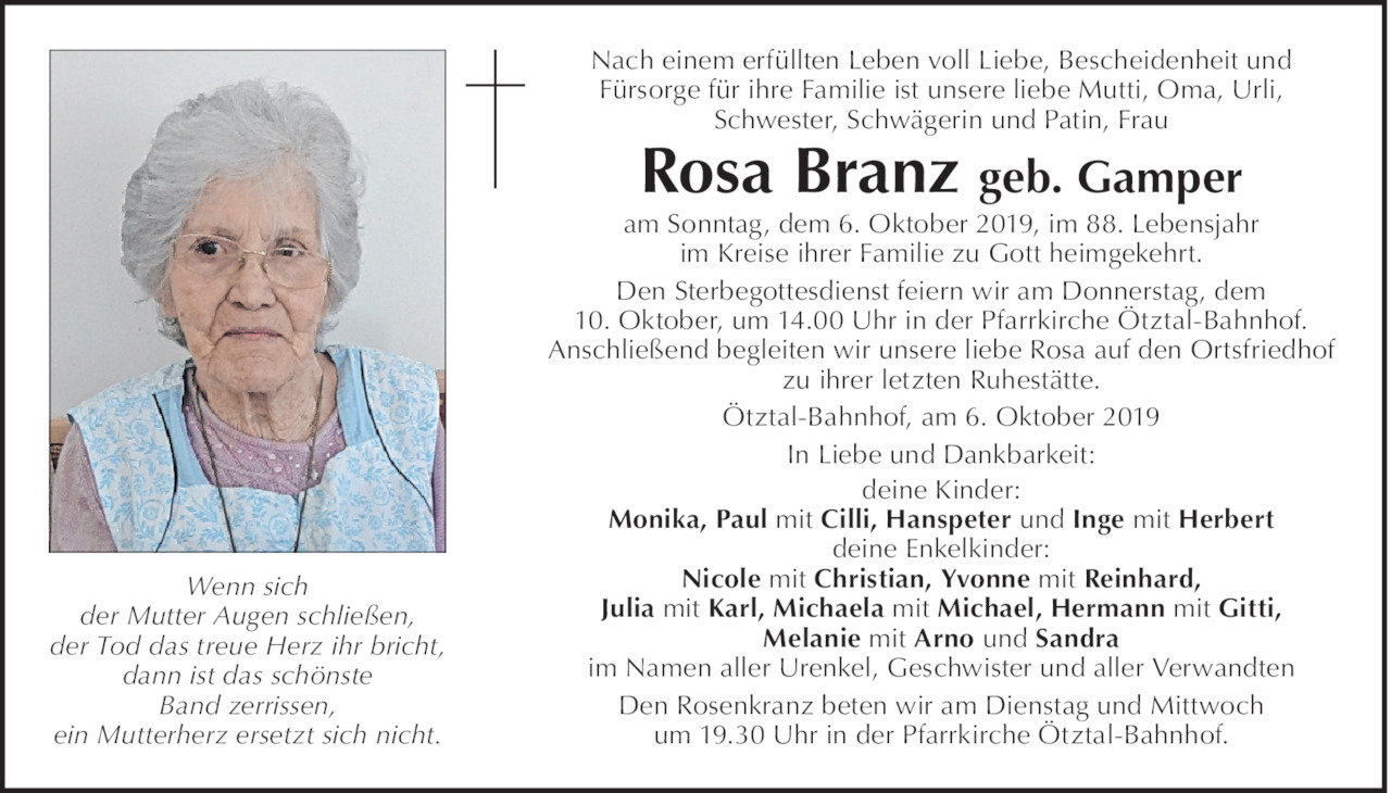 Rosa Branz Bild