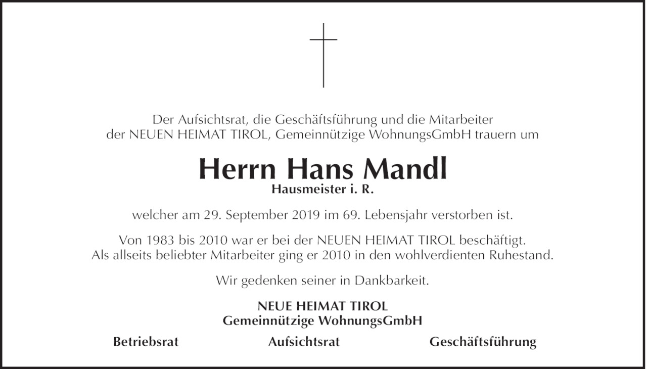 Hans Mandl Bild