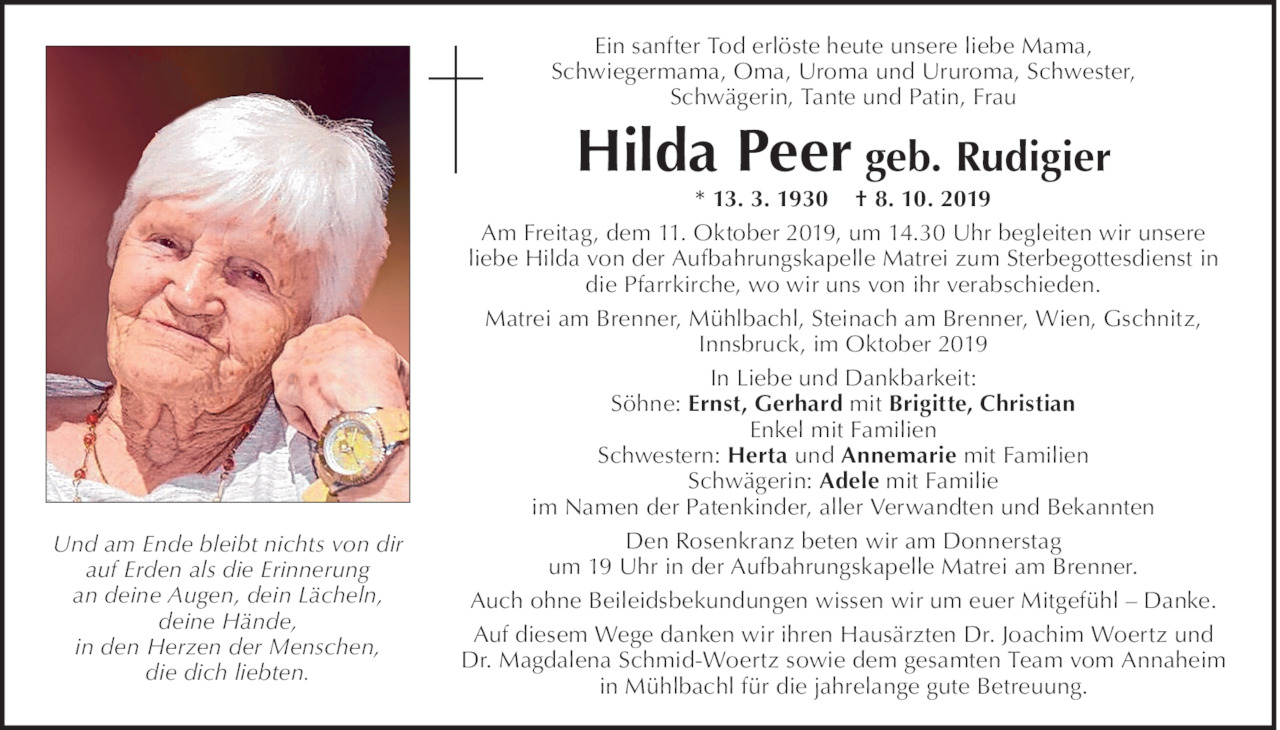 Hilda Peer Bild