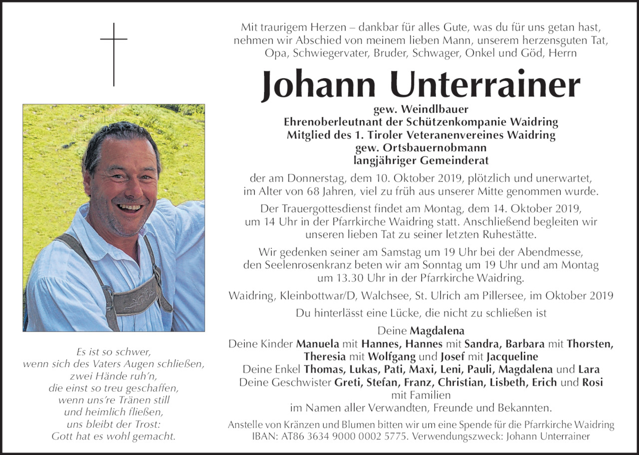 Johann  Unterrainer Bild