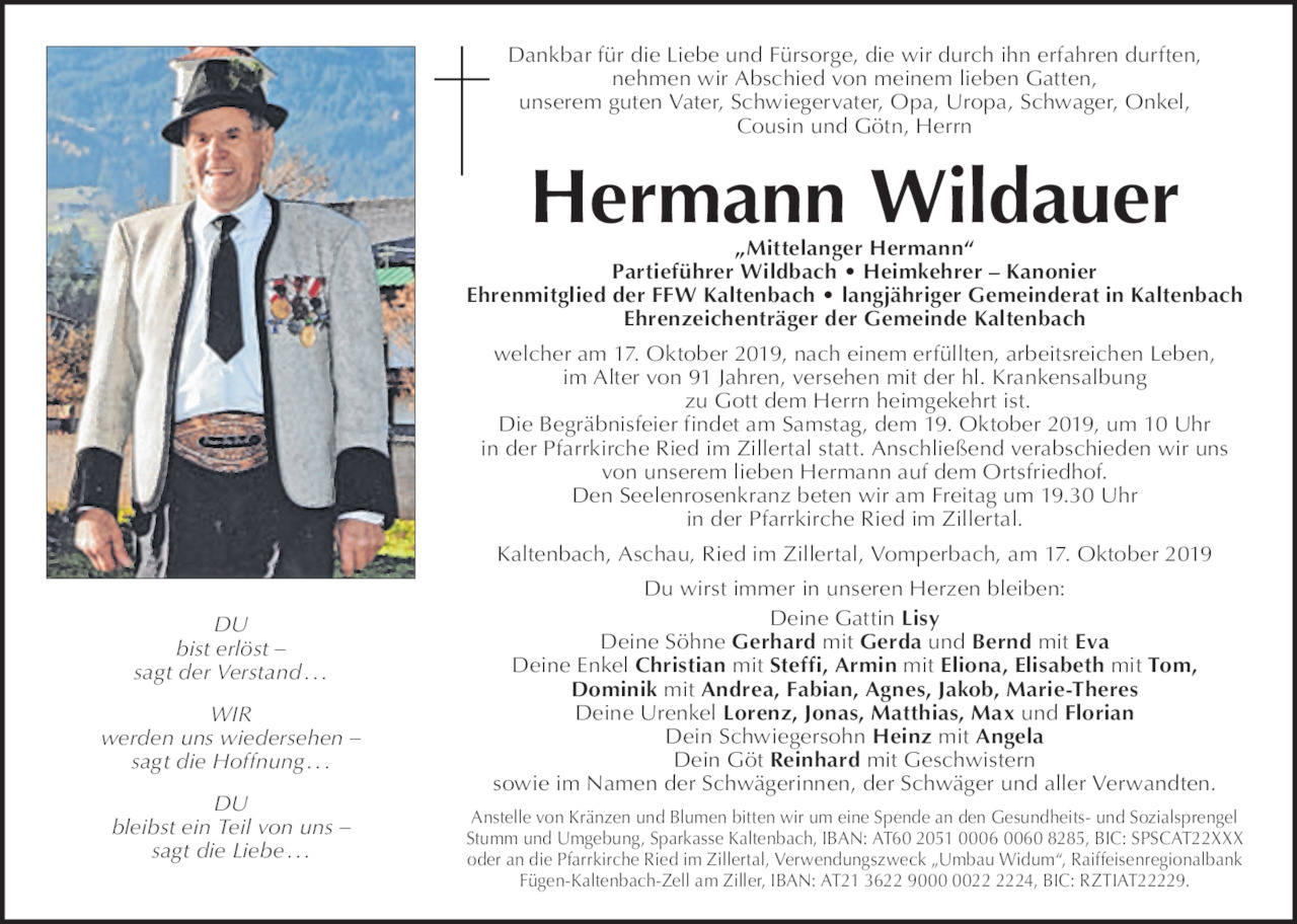 Hermann Wildauer Bild
