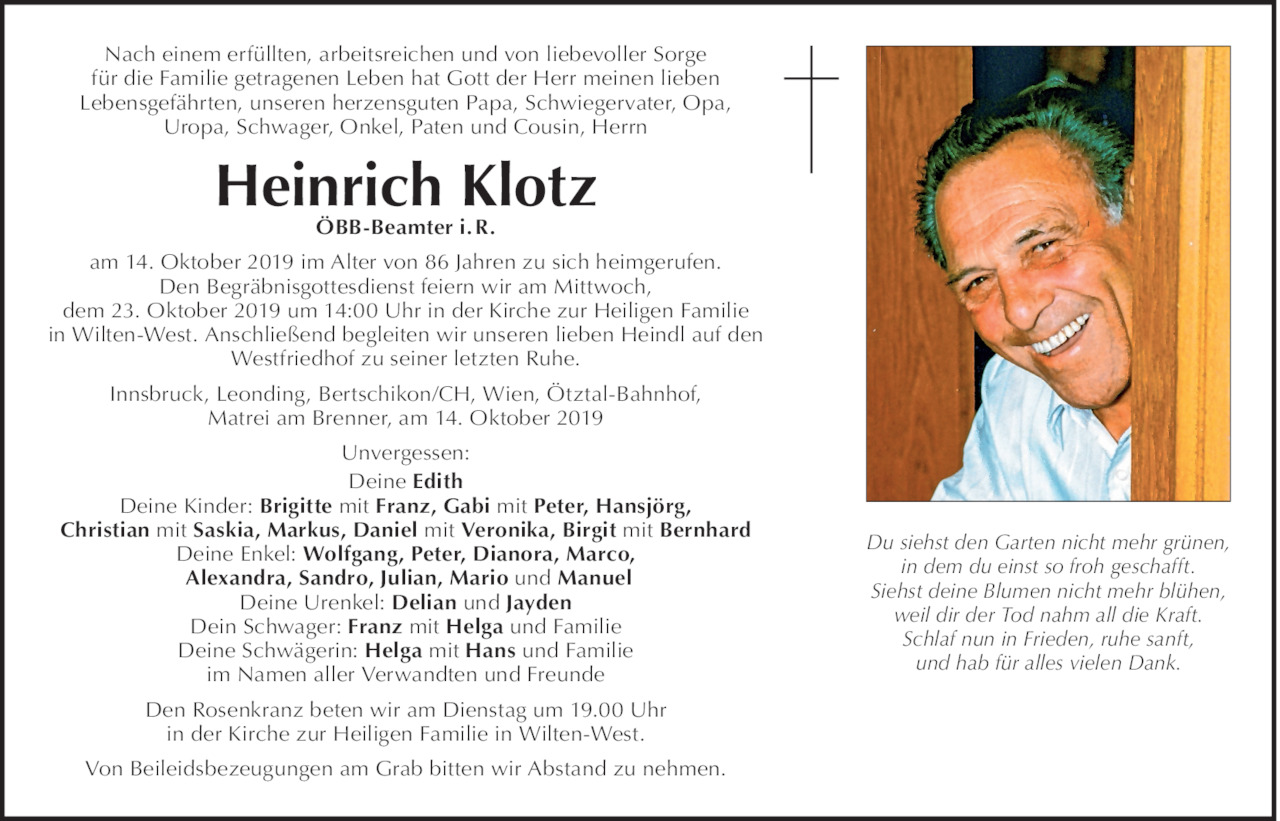 Heinrich Klotz Bild