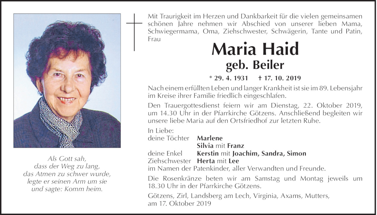 Maria  Haid Bild