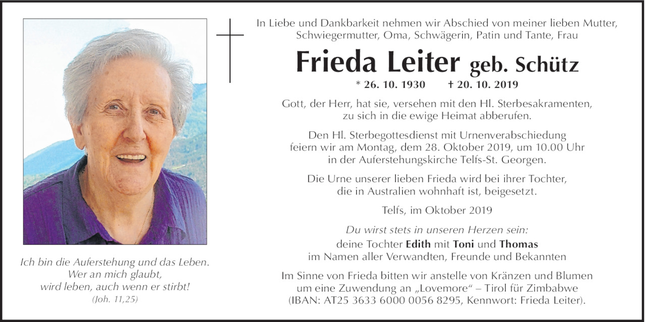 Frieda Leiter Bild