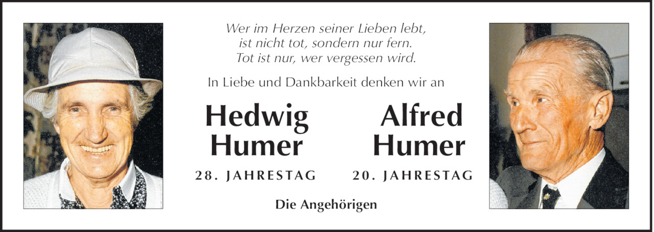 Hedwig und Alfred Humer Bild