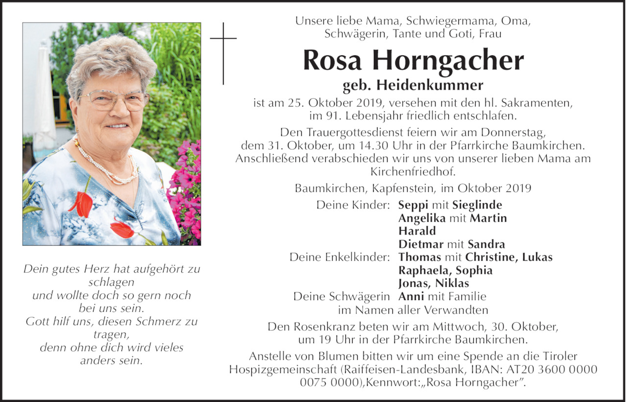 Rosa Horngacher Bild