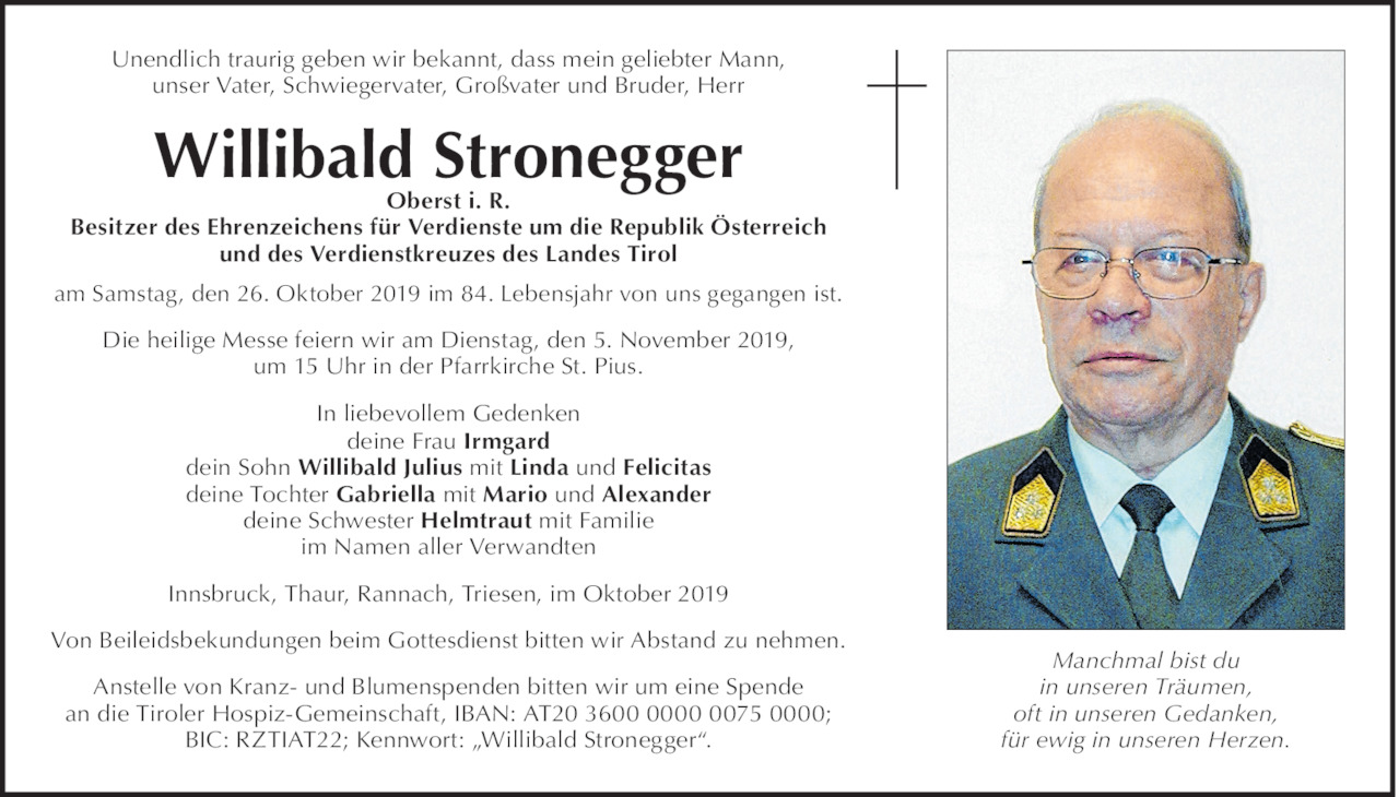 Willibald Stronegger Bild