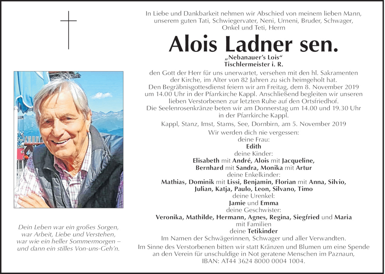 Alois Ladner sen, Bild