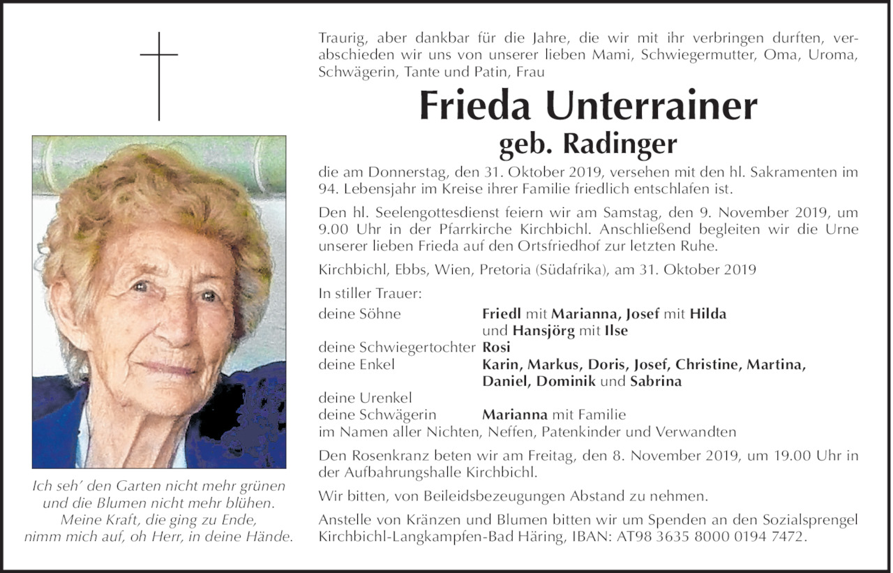 Frieda Unterrainer Bild