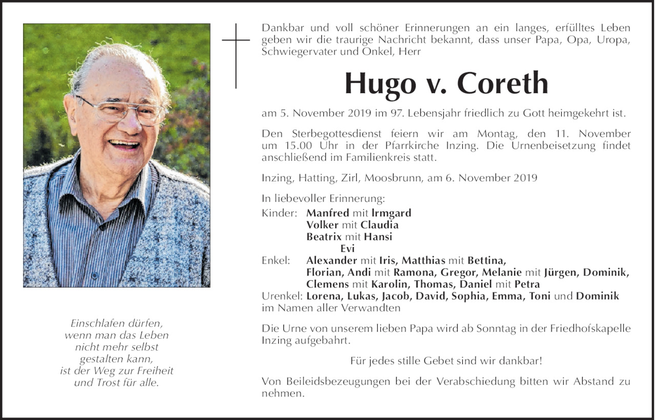 Hugo von Coreth Bild