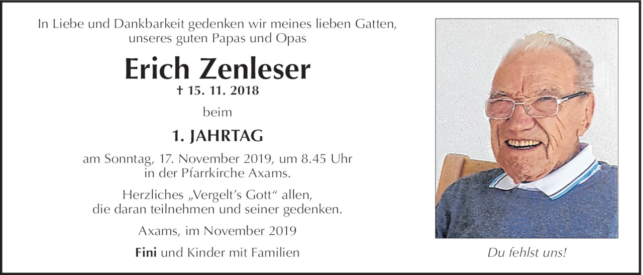 Erich Zenleser Bild