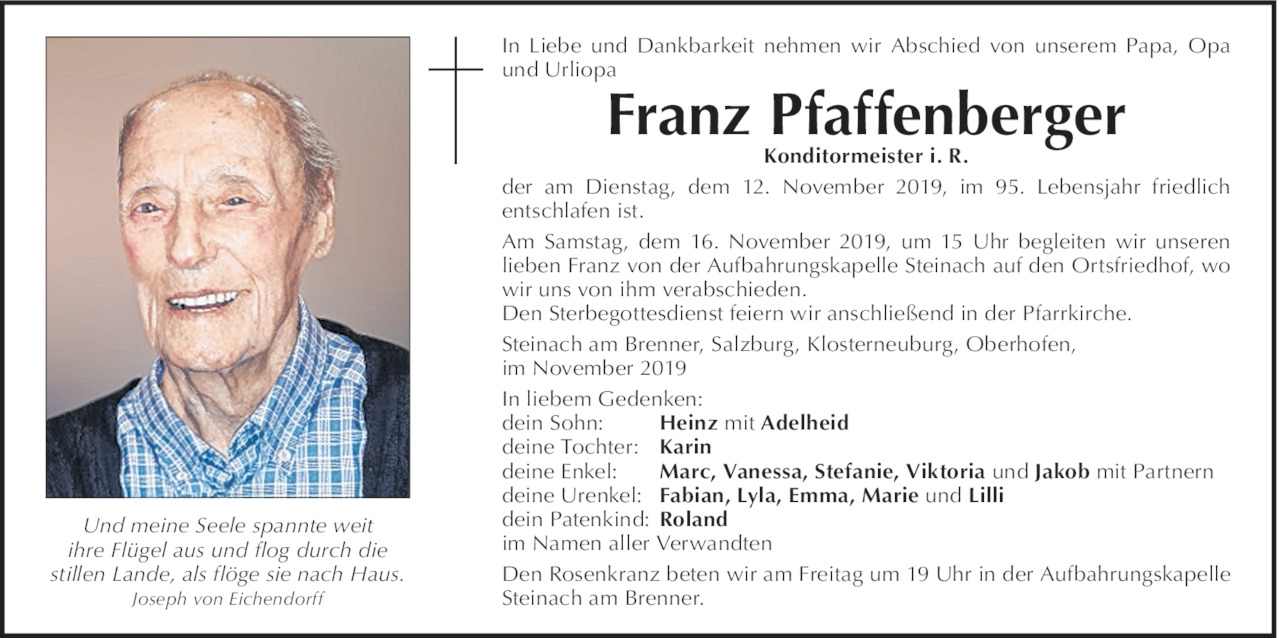 Franz Pfaffenberger Bild