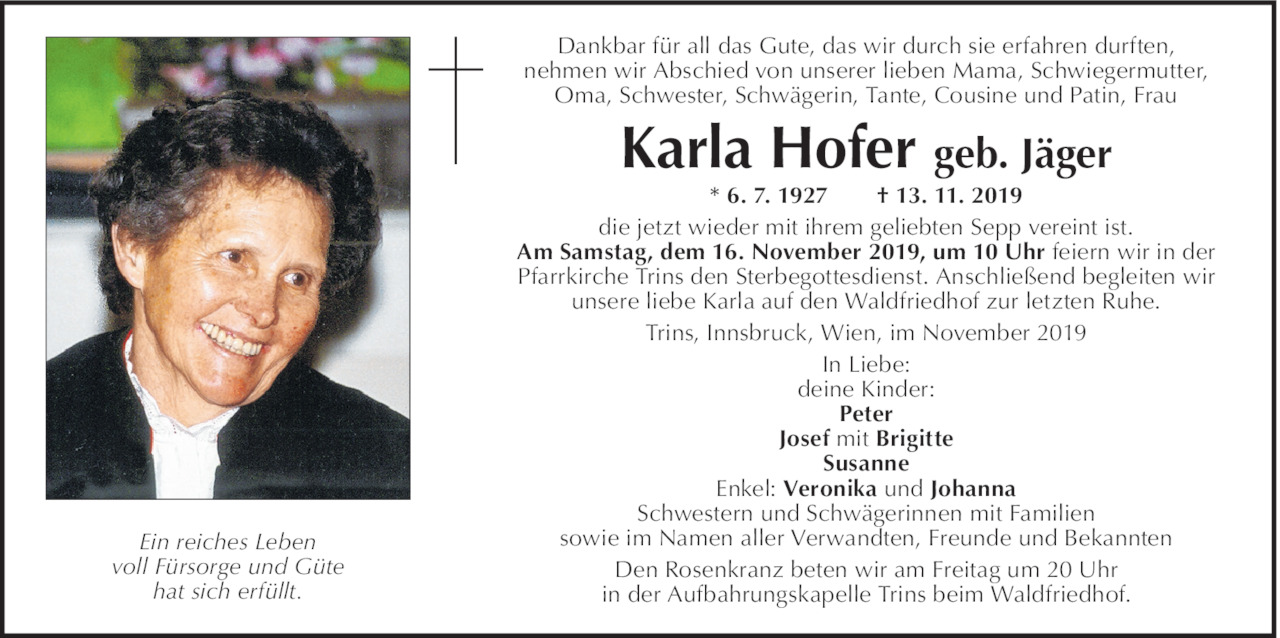 Karla Hofer Bild