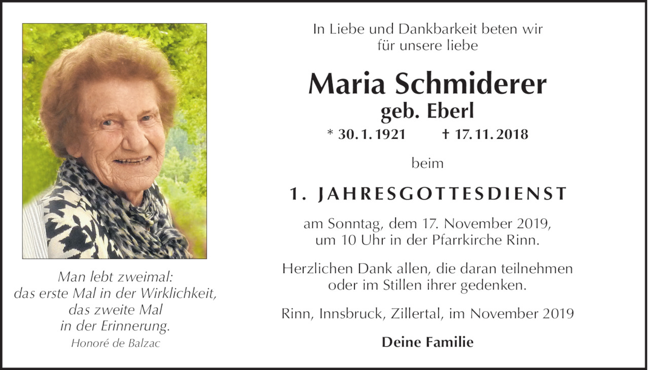 Maria Schmiderer Bild