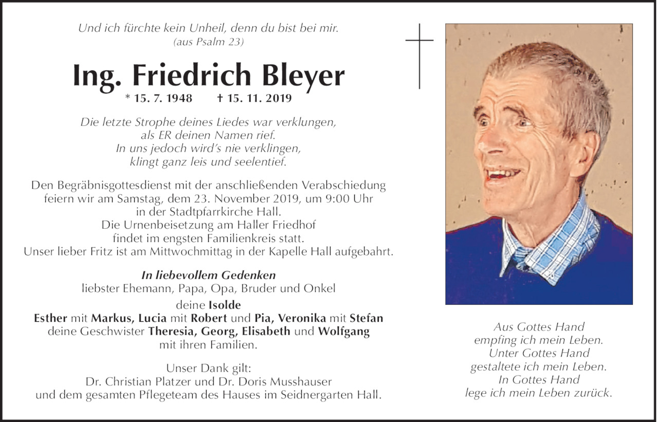Friedrich Bleyer Bild