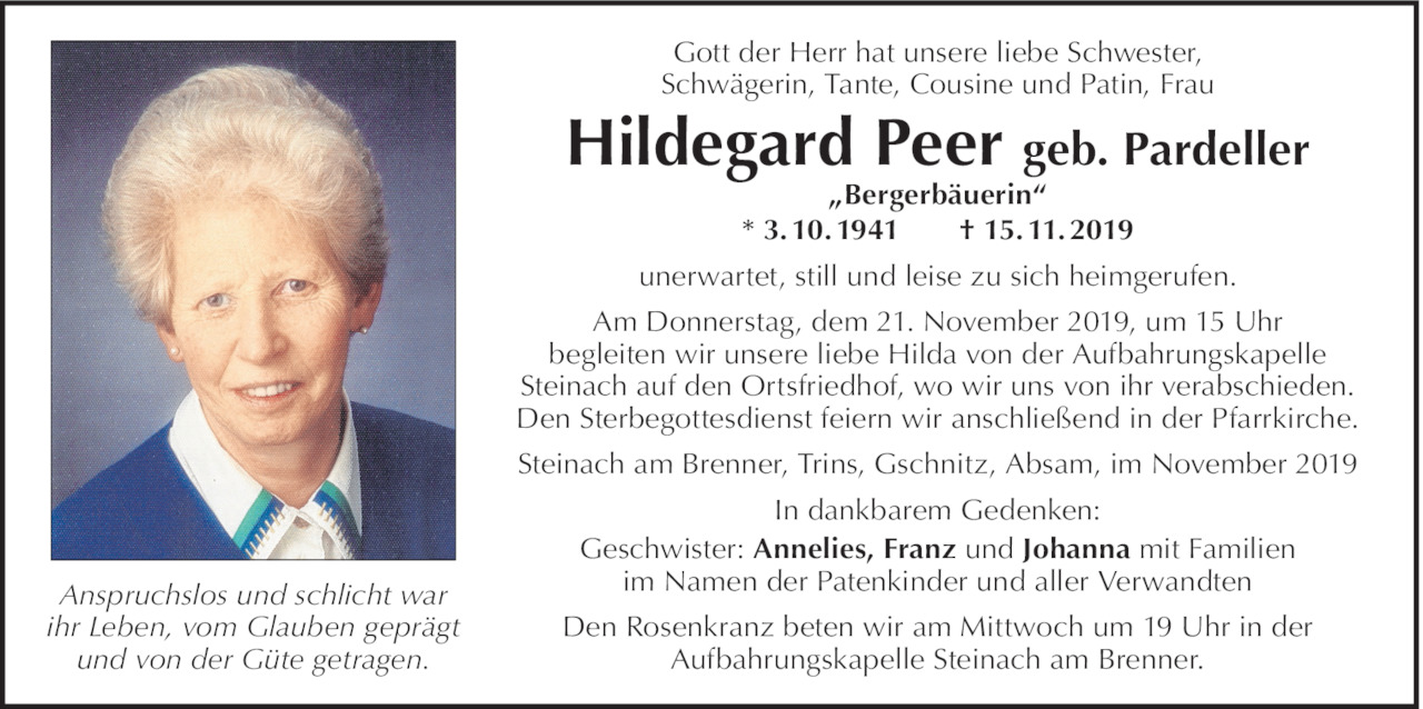Hildegard Peer Bild