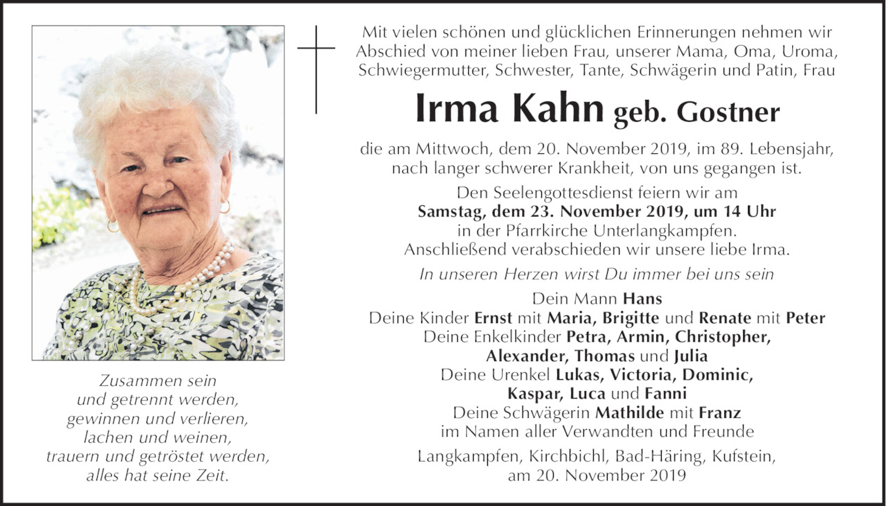 Irma Kahn Bild