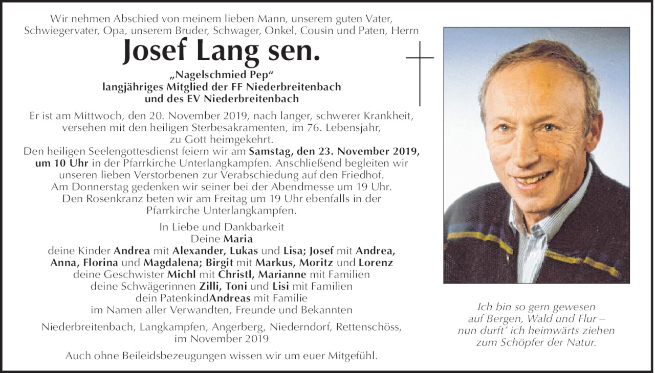 Josef Lang Bild