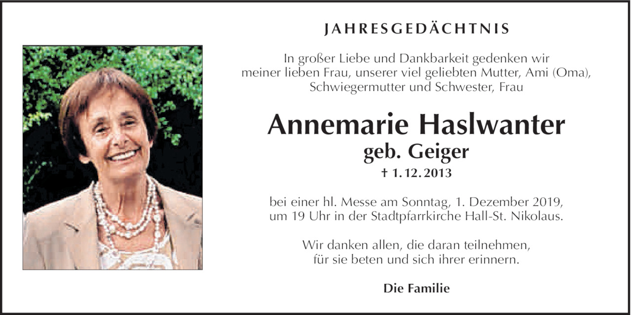 Annemarie Haslwanter Bild