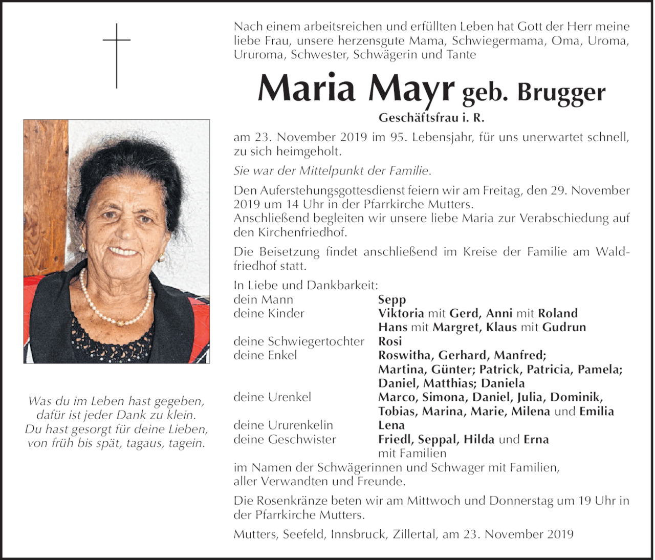 Maria Mayr Bild