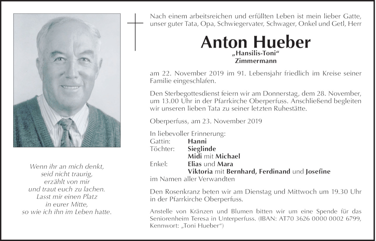Toni Hueber Bild