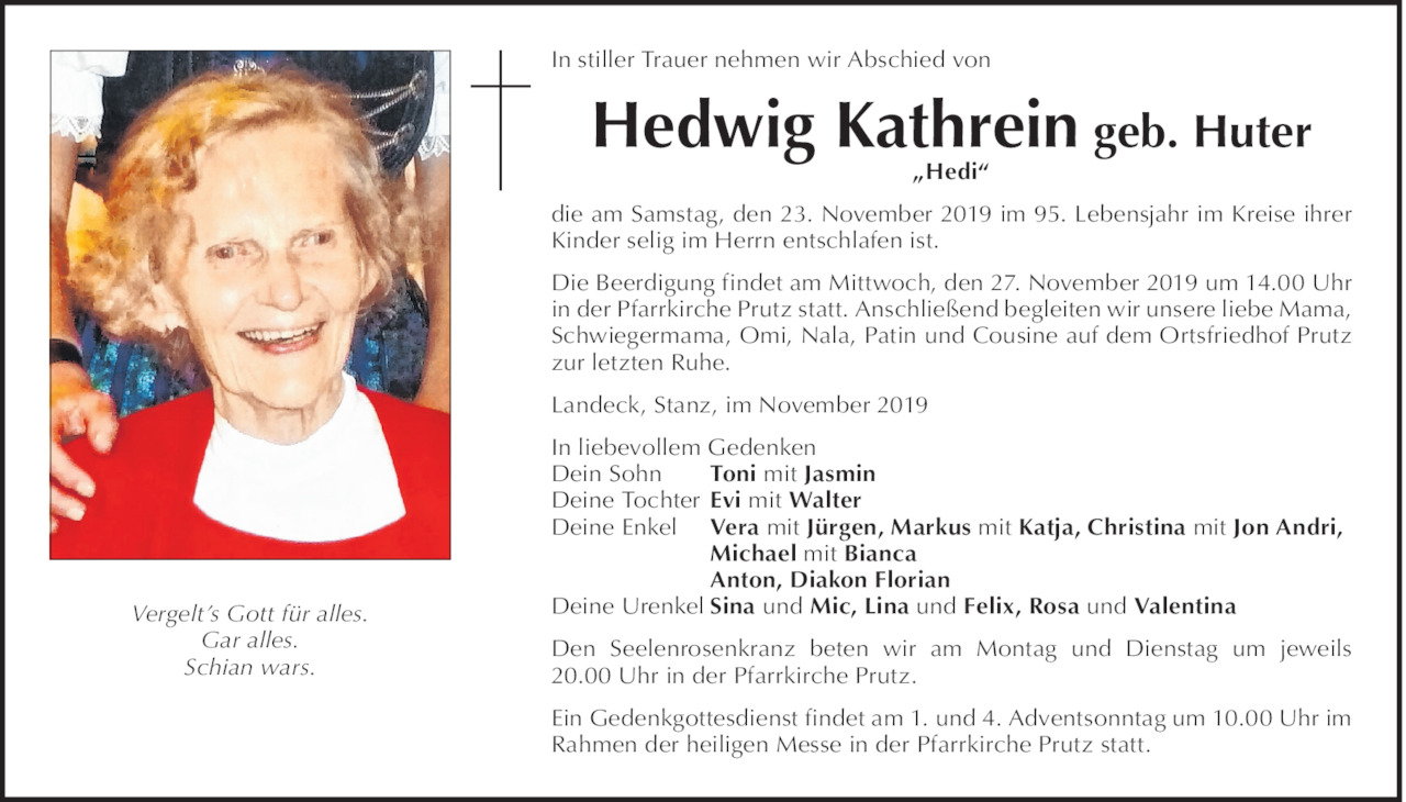 Hedwig Kathrein Bild