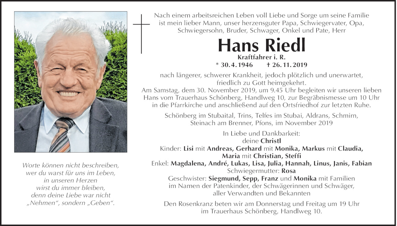 Hans Riedl Bild