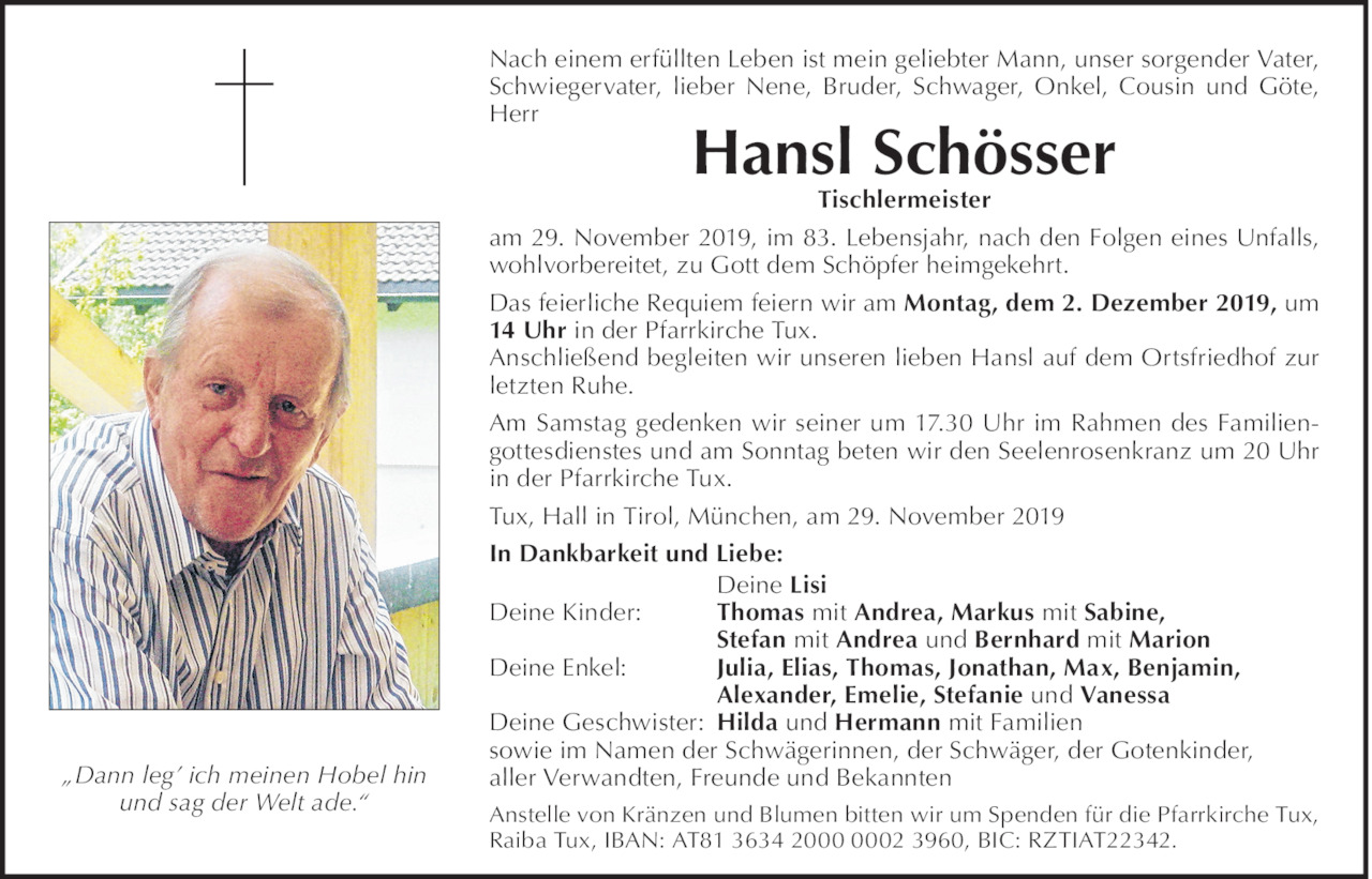 Hansl Schösser Bild