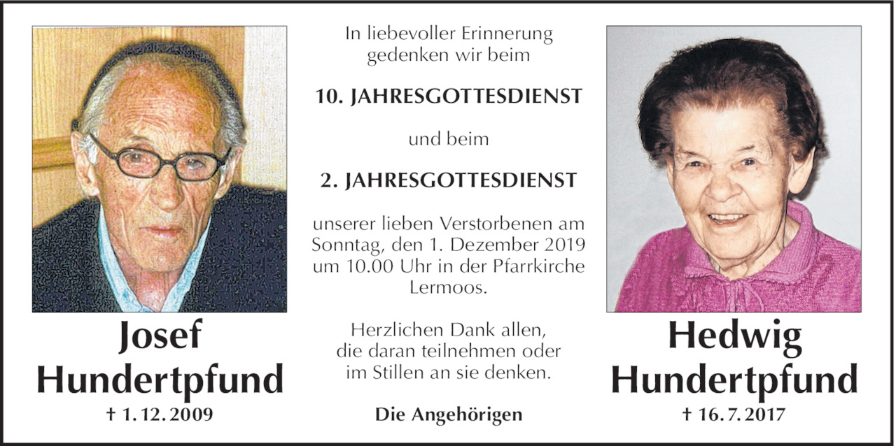 Josef und Hedwig Hundertpfund Bild