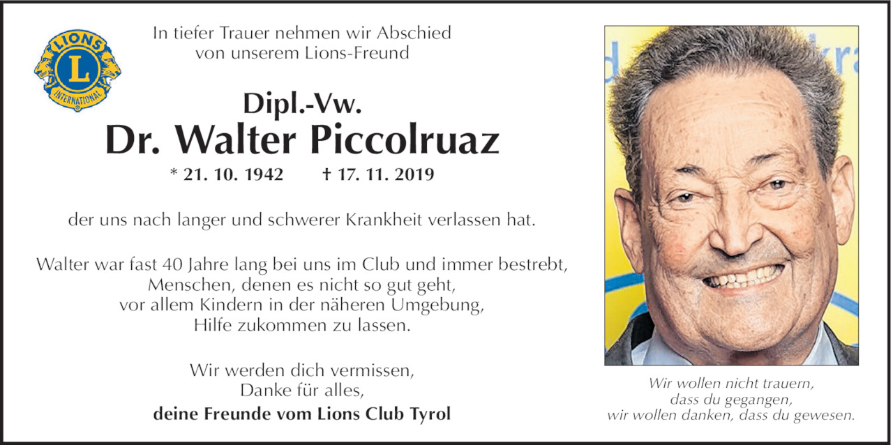 Walter Piccolruaz Bild