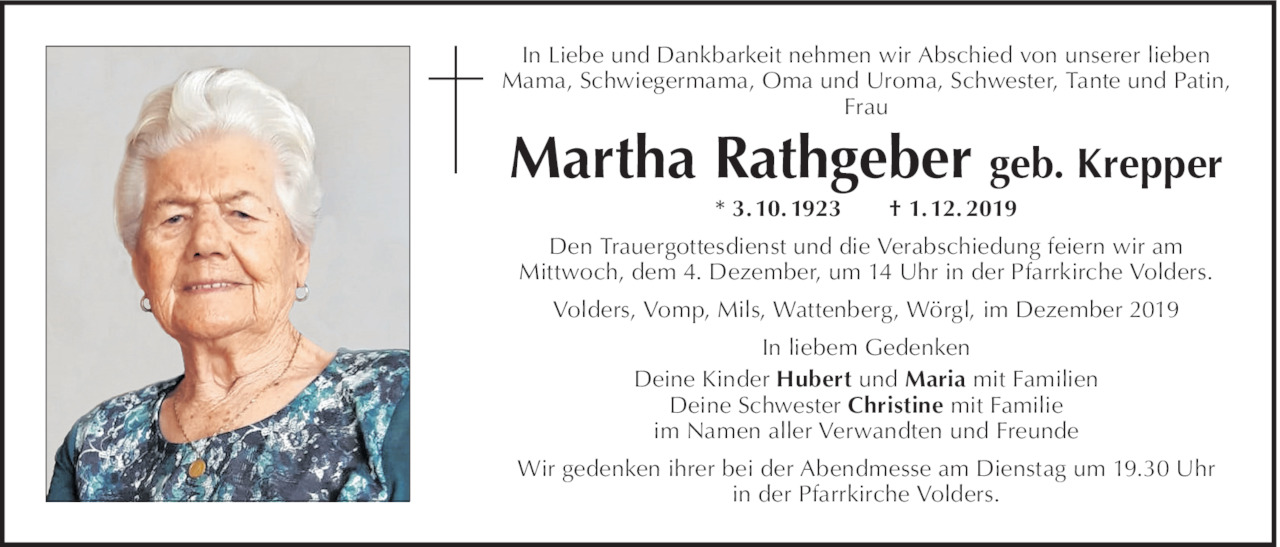Martha Rathgeber Bild