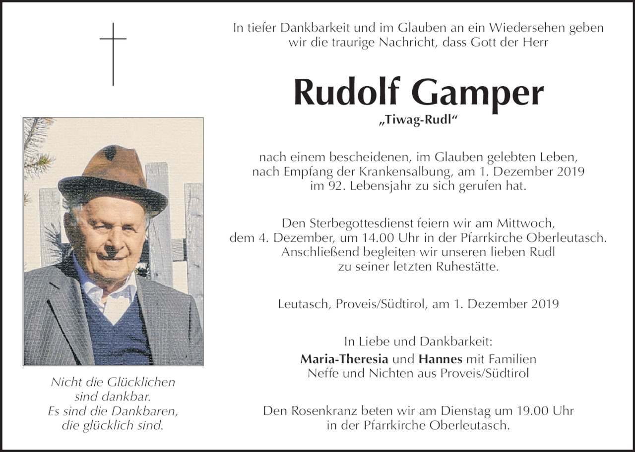 Rudolf Gamper Bild