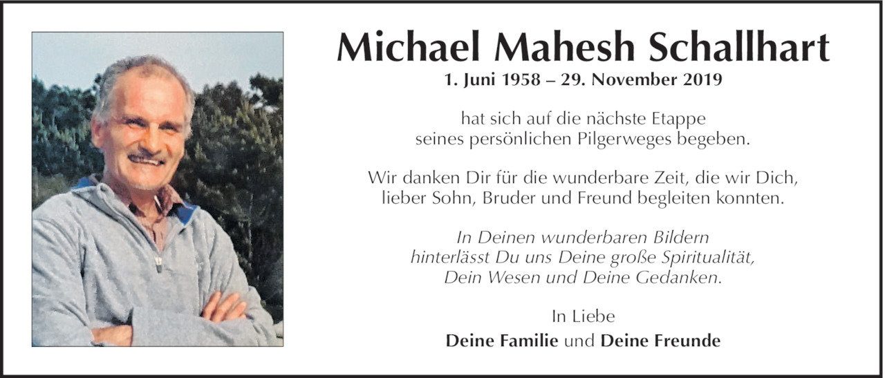 Michael Mahesh Schallhart Bild
