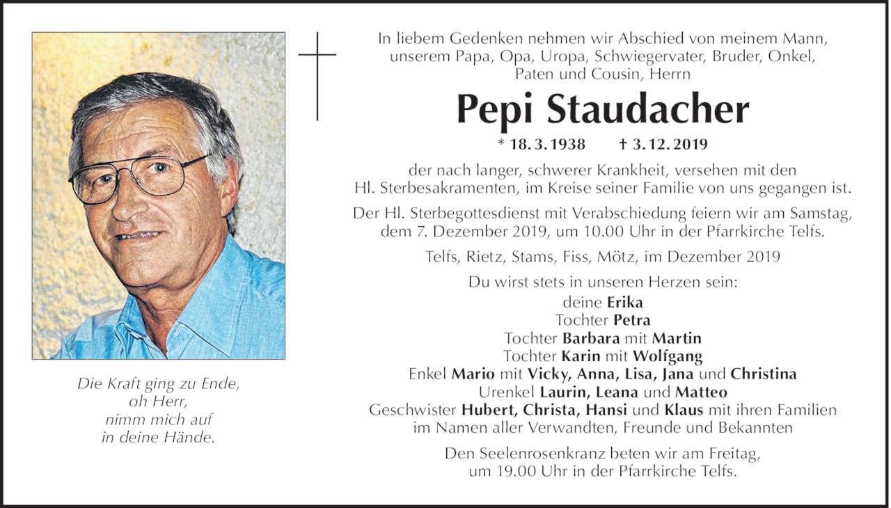 Pepi  Staudacher Bild