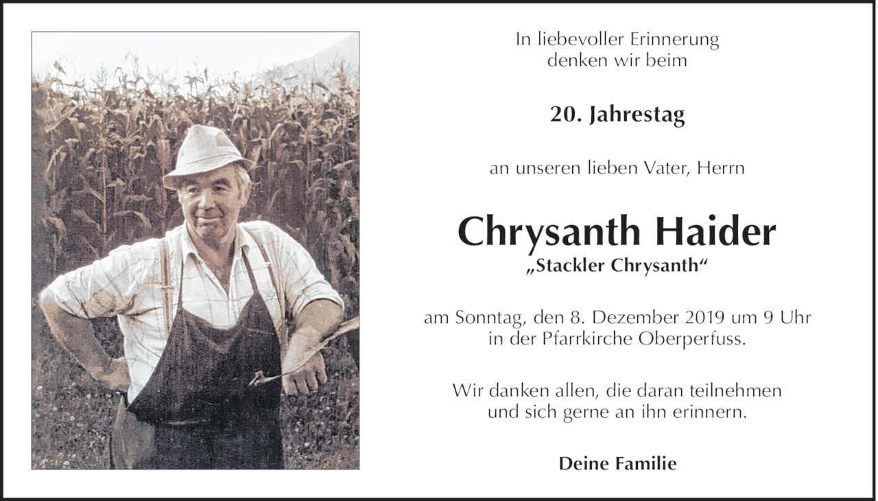 Chrysanth Haider Bild