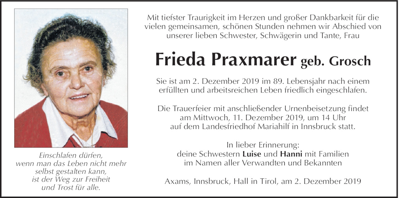 Frieda Praxmarer Bild