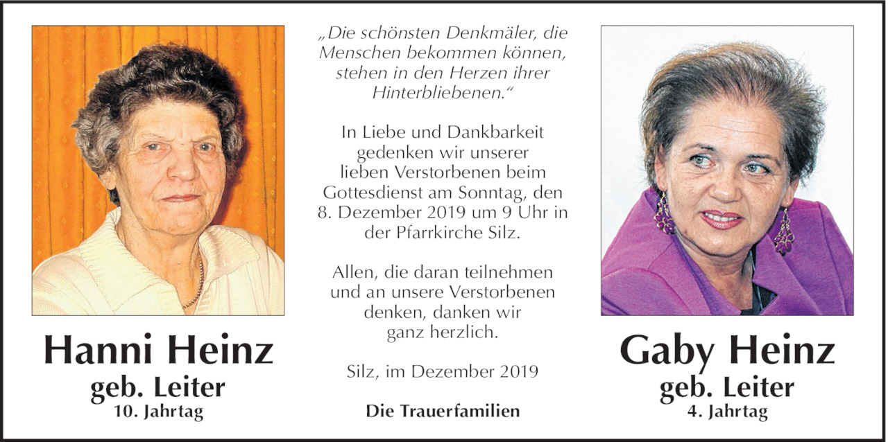 Hanni und Gaby  Heinz  Bild