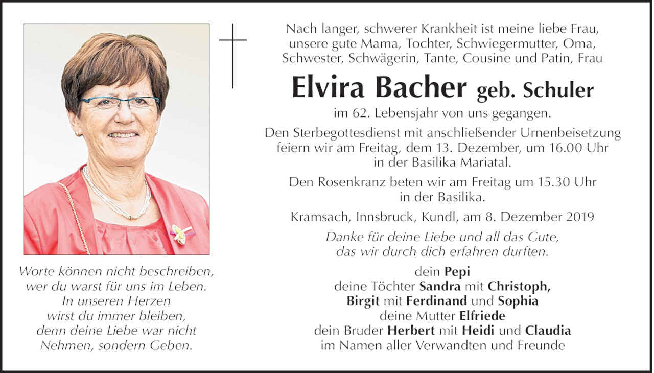 Elvira  Bacher Bild