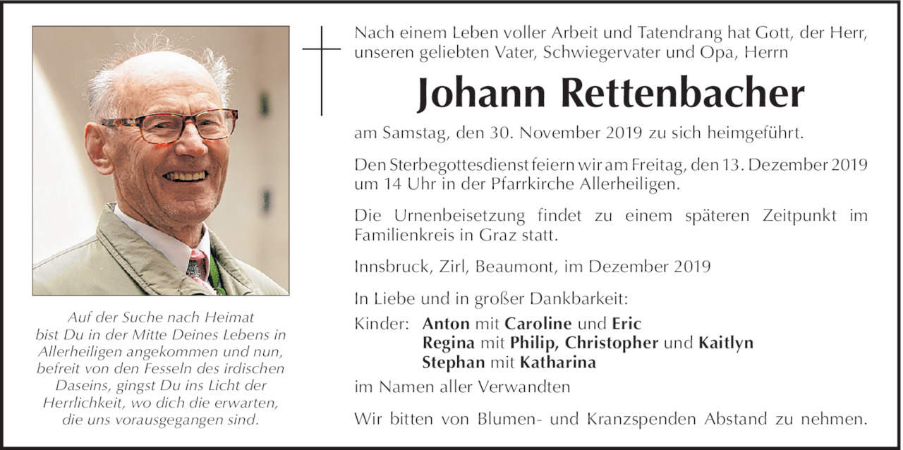 Johann  Rettenbacher Bild
