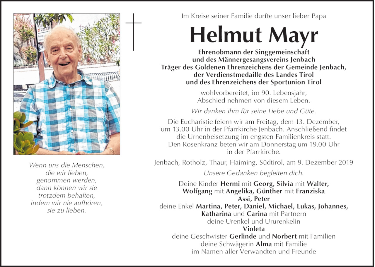 Helmut Mayr Bild
