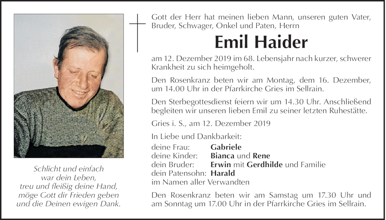 Emil Haider Bild