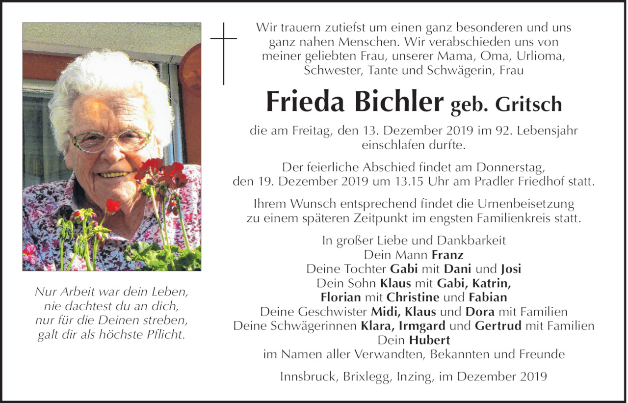 Frieda  Bichler Bild