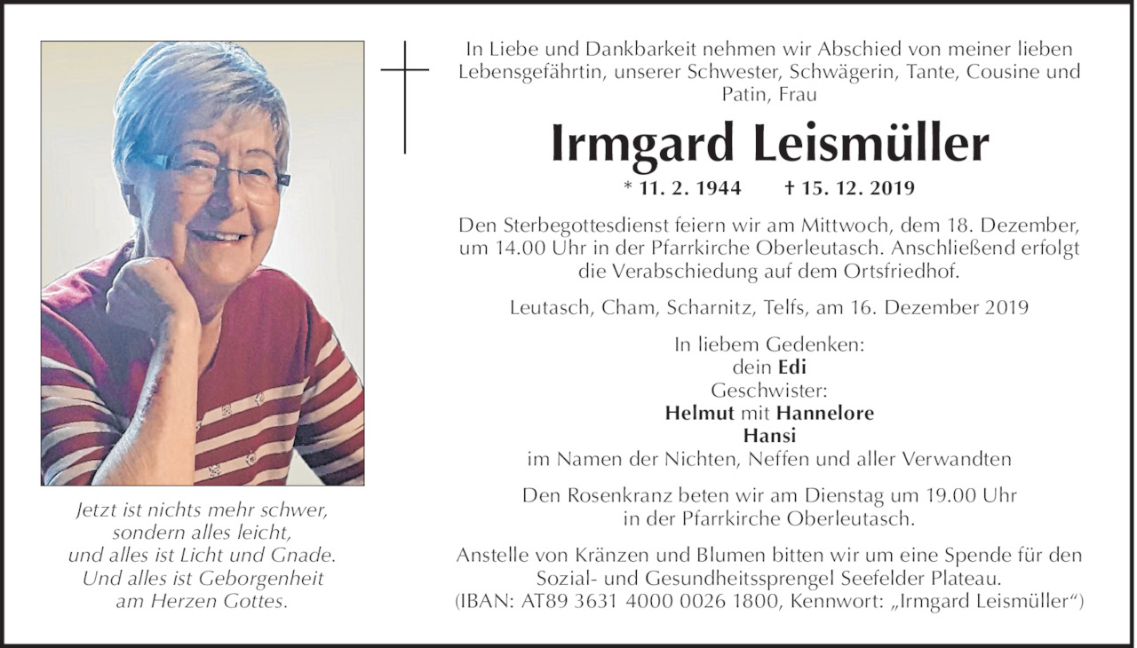 Irmgard Leismüller Bild