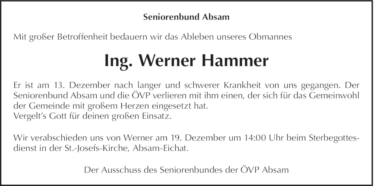 Werner Hammer Bild