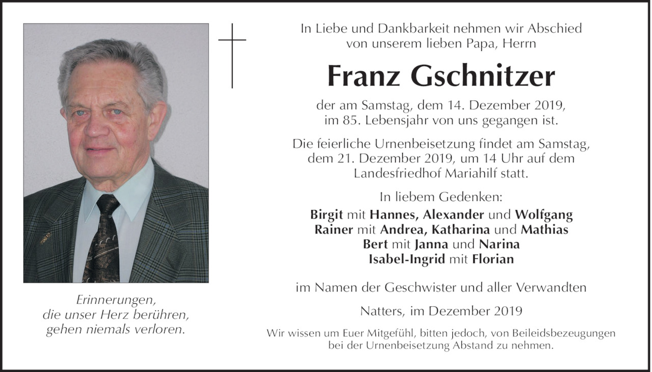 Franz  Gschnitzer Bild