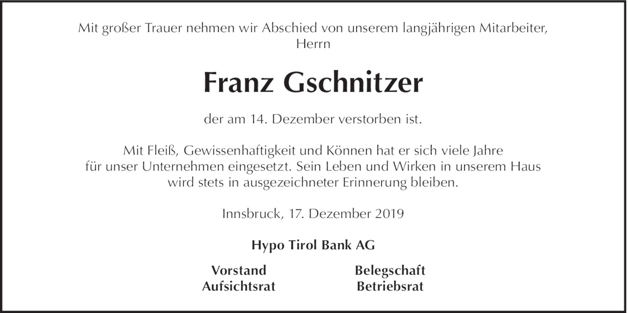 Franz Gschnitzer Bild