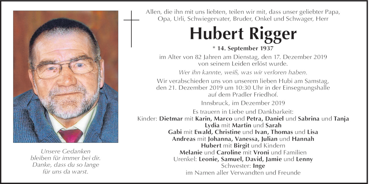 Hubert  Rigger Bild